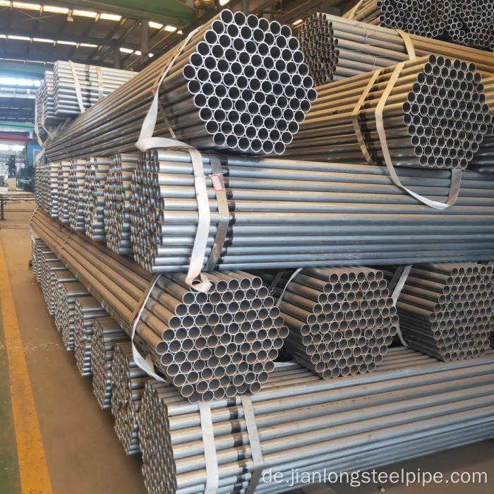 Schwarzes, heißes, verzinktes Stahlrohr